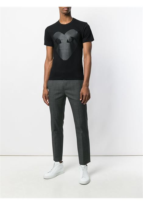 printed t-shirt unisex black COMME DES GARÇONS PLAY | AX-T190-0511
